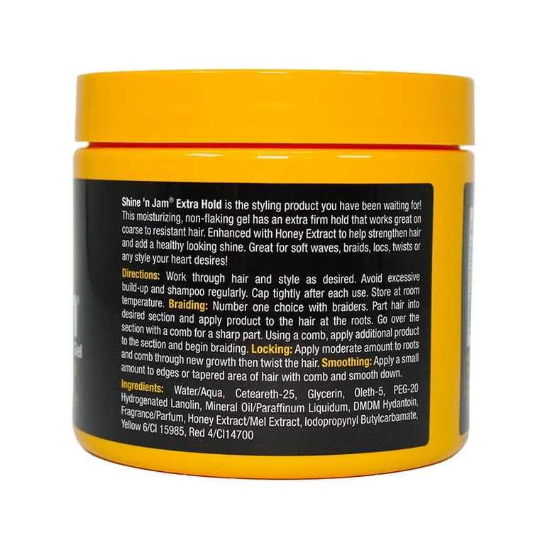 Shine 'n Jam Shine N Jam Conditioning Gel Extra Hold 16 Ounce Jar (473ml) (3 Pack) - Image 3