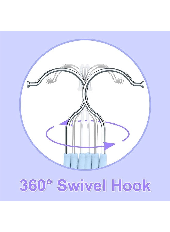 Red Dot Gift Baby Velvet Hangers 11Inch/28cm - Nursery Clothes Hangers Non Slip Toddler Hangers, 360 Chrome Swivel Hook (Baby Blue, 30) - Image 2