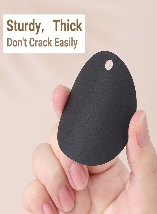 EUSOAR Price Tags with String, 100 Pcs 2.4" Black Blank Paper Gift Hang Tags, Round Hanging Retail Tags for Labeling Personalized for Birthday Party Gift Wrapping Wedding Holiday Favor Decoration - Image 4