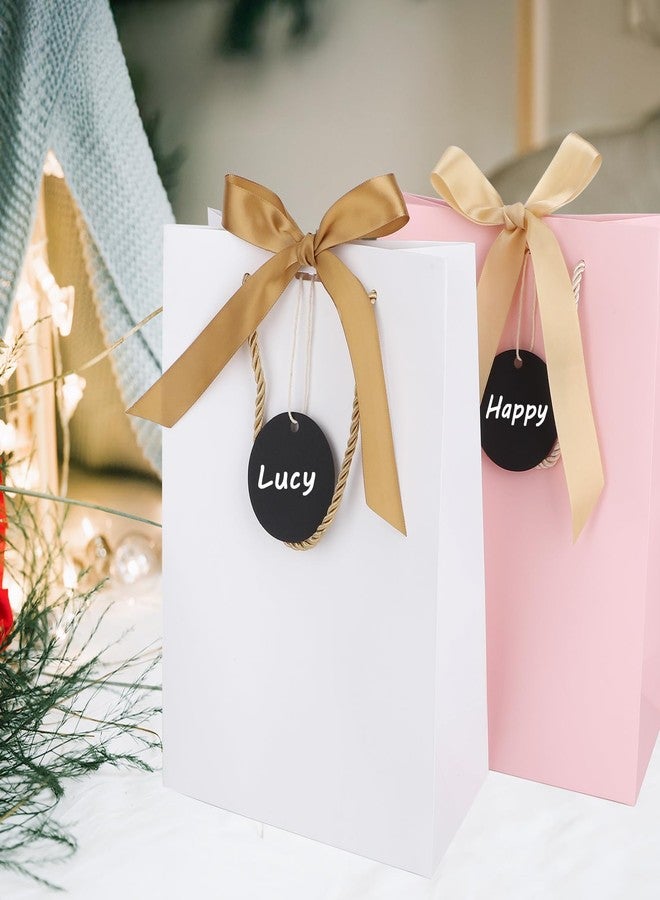 EUSOAR Price Tags with String, 100 Pcs 2.4" Black Blank Paper Gift Hang Tags, Round Hanging Retail Tags for Labeling Personalized for Birthday Party Gift Wrapping Wedding Holiday Favor Decoration - Image 5