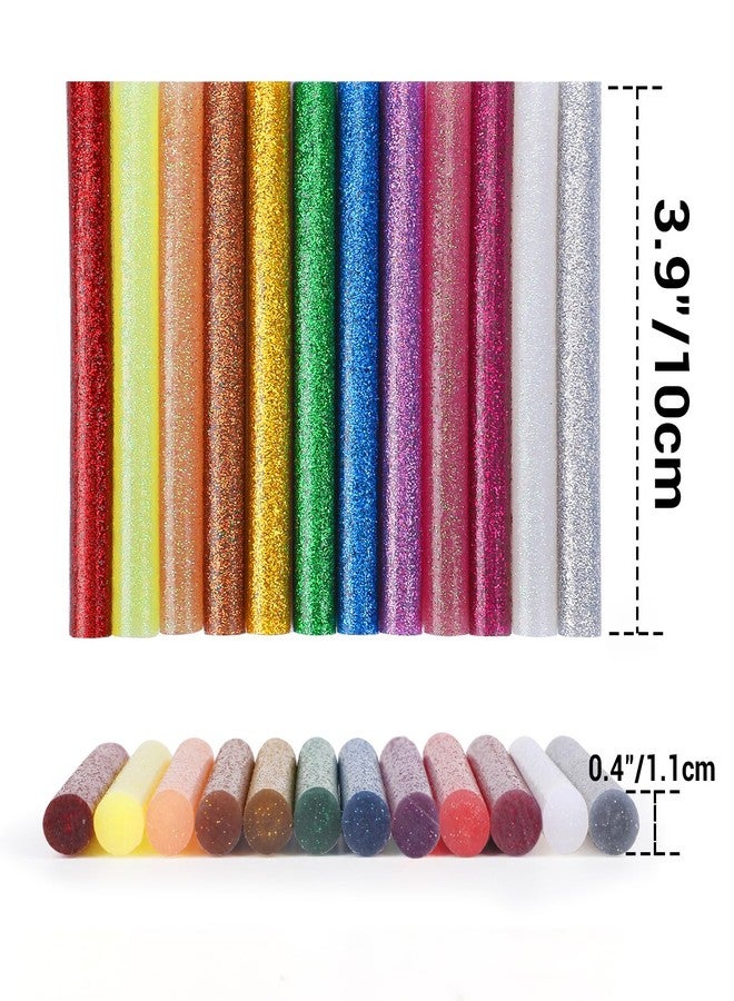 ENPOINT Colored Hot Glue Sticks, 3.93 x 0.43 in Hot Glue Sticks Full Size, EVA Glitter Colored Hot Melt Adhesive Glue Sticks for DIY Art Craft General Repairs and Gluing Projects, Bulk 36 Pack - Image 3