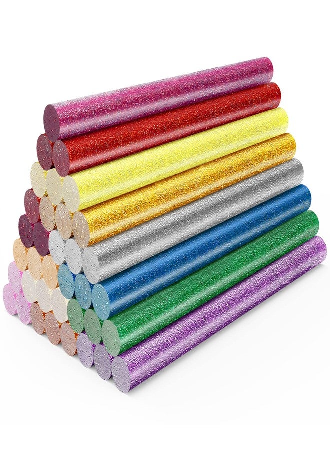 ENPOINT Colored Hot Glue Sticks, 3.93 x 0.43 in Hot Glue Sticks Full Size, EVA Glitter Colored Hot Melt Adhesive Glue Sticks for DIY Art Craft General Repairs and Gluing Projects, Bulk 36 Pack - Image 1