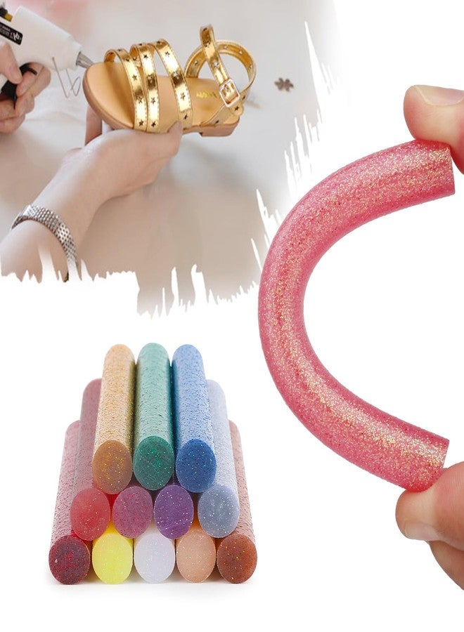 ENPOINT Colored Hot Glue Sticks, 3.93 x 0.43 in Hot Glue Sticks Full Size, EVA Glitter Colored Hot Melt Adhesive Glue Sticks for DIY Art Craft General Repairs and Gluing Projects, Bulk 36 Pack - Image 4