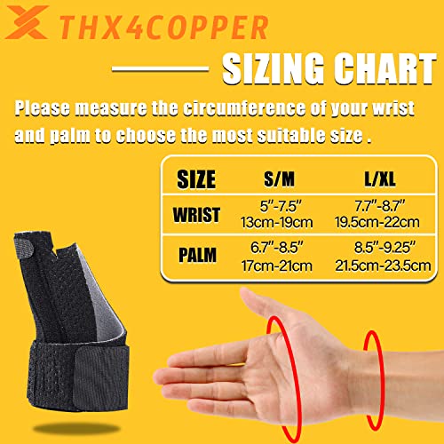 THX4COPPER Reversible Thumb Wrist Stabilizer Compression Splint for BlackBerry Thumb, Trigger Finger, Hand Pain Relief, Arthritis, Tendonitis, Sprain, Carpal Tunnel, Durable, Comfortable,Breathable - Image 3