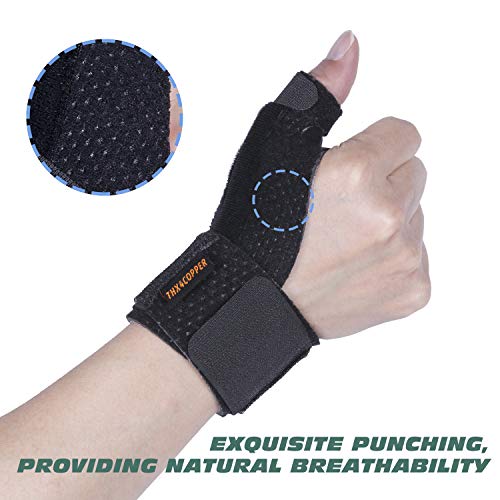 THX4COPPER Reversible Thumb Wrist Stabilizer Compression Splint for BlackBerry Thumb, Trigger Finger, Hand Pain Relief, Arthritis, Tendonitis, Sprain, Carpal Tunnel, Durable, Comfortable,Breathable - Image 4