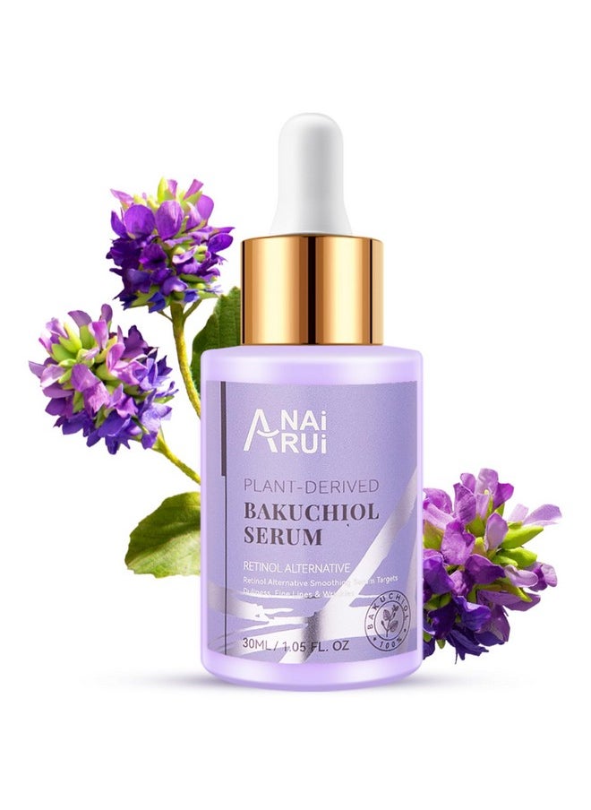 ANAI RUI - Bakuchiol Face Serum For Face Bakuchiol Retinol Alternative Serumsmoothing Face Serum With Hyaluronic Acid & Peptide Sensitive Skin Serum Anti Aging & Wrinkle Serum 1Fl.Oz - Image 1
