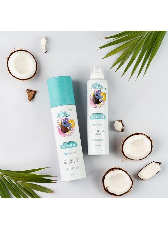 Your Mama Pre-Diaper Oil Spray – 100% Natural Virgin Coconut Oil, Baby Bum Barrier & Rash Prevention Spray, Gentle & Non-Toxic Formula for Newborns Pack Of 2 - Image 5