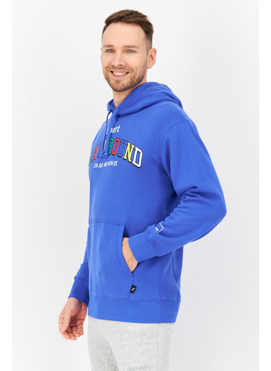 PUMA Men Sportswear Fit Graphic Print Training Hoodies, Blue  - Image 2