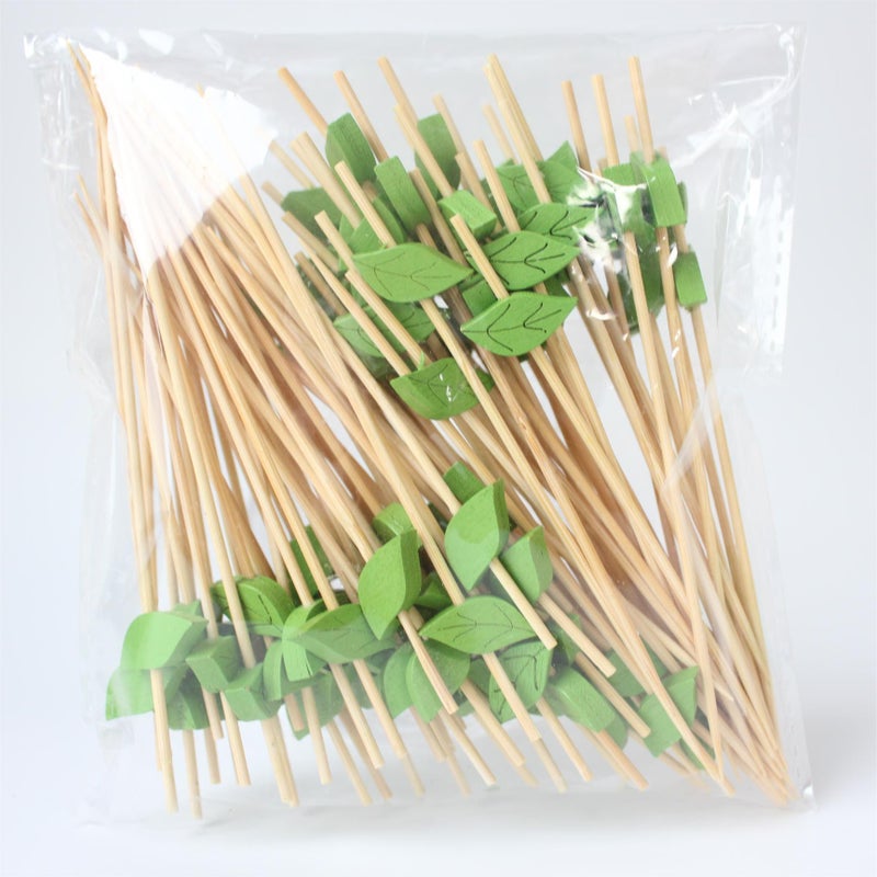 Tropical Leaf Cocktail Picks for Summer BBQ Small leaves 100/bag