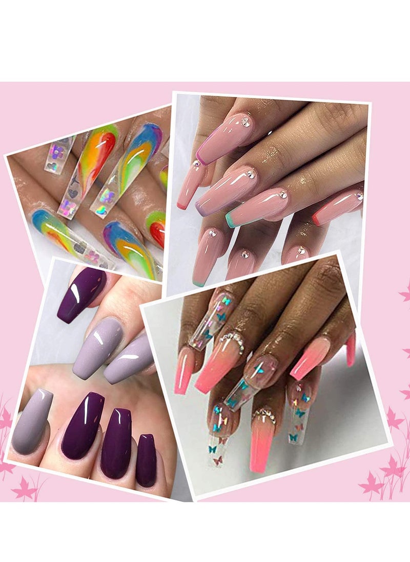 SYOSI - Nail Forms, Thick Nail Art Tips Extension Forms, Durable Acrylic Nail Paper Forms for Gel Nail, Nail Former Stickers with Numbers Marked, Professional Liquid Monomer, Set of 200 - Image 1