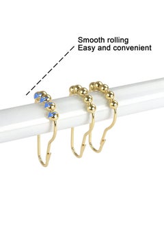 Shower Curtain Hooks Rings Stainless Steel Roller Glide Hooks for Bathroom Shower Rods Golden (24pcs) - pzsku/ZBB9E625AD097822F76E1Z/45/_/1676042619/370bbb2d-ec47-424c-80ef-095347ba7260