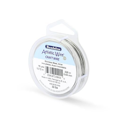 Artistic Wire, 22 Gauge Stainless Steel Craft Wire, 15 yd - Image 1