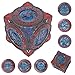 Luazuri DND Spinner Dice 7in1 Metal Dice Set with 3D Relief Dragon Design Unique Spinner Design for Dungeons Dragons Fantasy RPG Polyhedral Dice Set for DD Players DM Bluered - Image 2