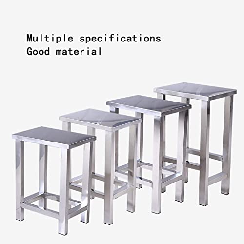 INDIAN DECOR Classic 50CM Tall Square Stainless Steel Stool, Chrome - Image 4