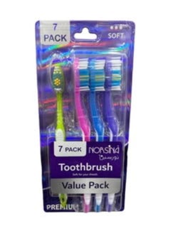 A Set Of 7 Large And Soft Toothbrushes Back Side For Cleaning The Tongue Norsina Kit