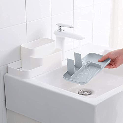 Deuson Ecom Multipurpose Storage Toothbrush Toothpaste Tongue Cleaner Holder Razor Shaving kit Toiletries Cosmetics Organizer Rack Stand for Bathroom and washbasin Easy Store Caddy Unbreakable (5) - Image 4