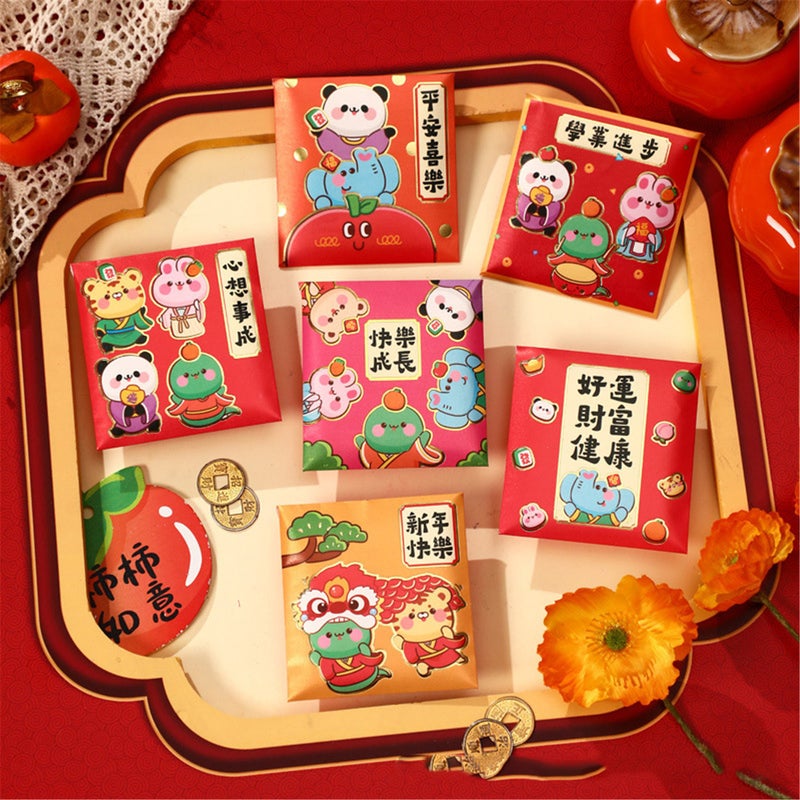 Year of the Snake 2025 New Red Bag Personality Creative Cute Cartoon New Year Lucky New Year Bag Universal