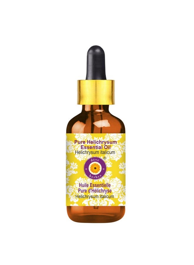 Deve Herbes Helichrysum Essential Oil (Helichrysum italicum) with Glass Dropper Pure | Non-Sticky | Non-greasy | Lightweight | Men & Women | All Skin Types | Steam Distilled 10ml - Image 1
