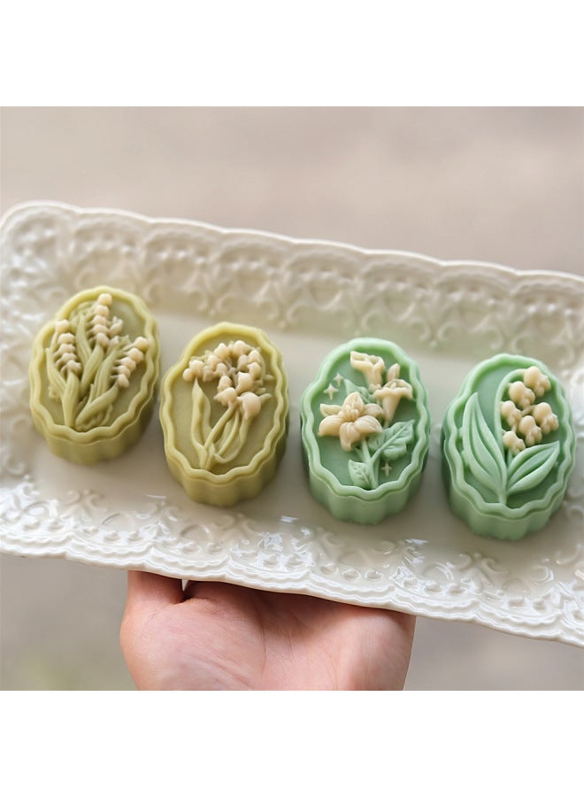 50g Suzuki Cake Mold Hand-pressed Three-dimensional Pattern Pastry Mold Household Baking Tools-Specifications:50g Lily Of The Valley Past-Color:Milky White - Image 4