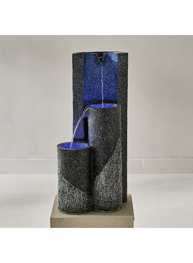 Home Box Adele 3-Pot Stone Finish Fountain With Led 60 X 24 X 31 Cm - Image 1