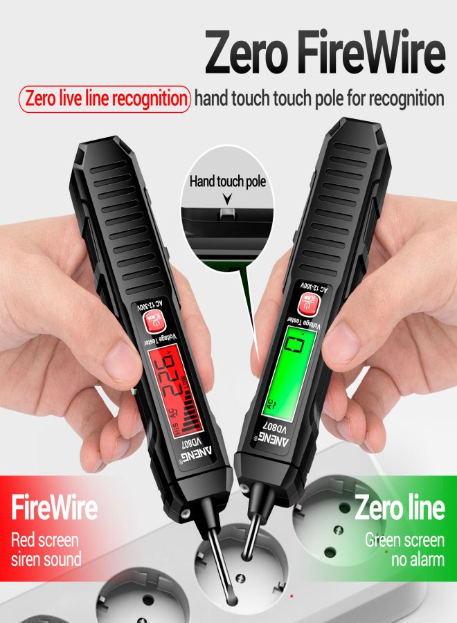 ANENG VD807 Digital Voltage Detector Tester Pen AC 12-300V Voltage Testers Circuit NCV Sensor Wire Professional Electrician Tool - Image 3