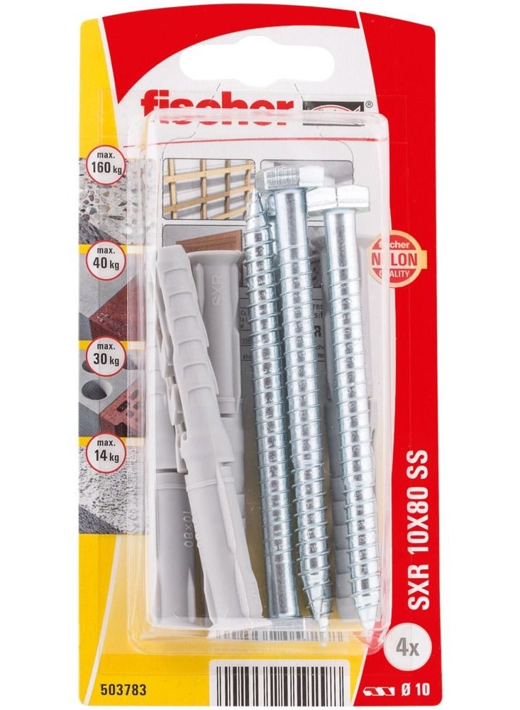 Fischer Fischer Frame Fixing Anchor SXR 10x80 ZB 4Pcs 