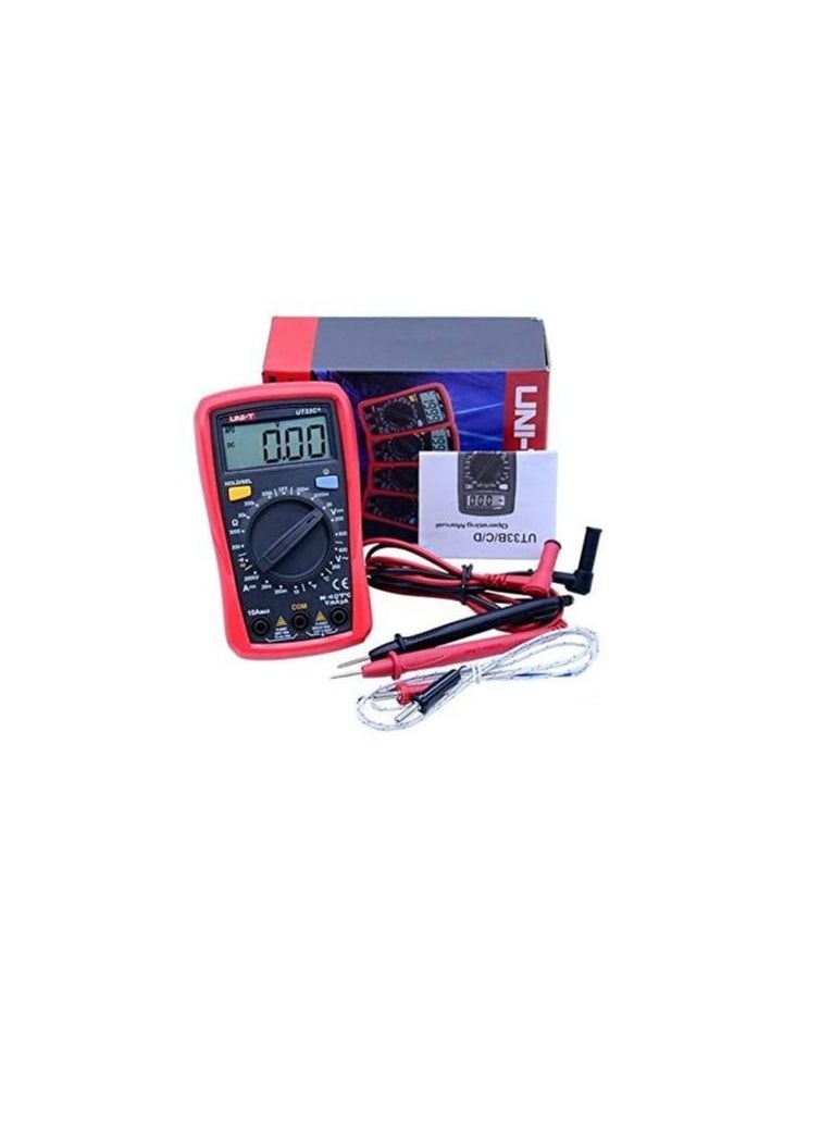 يوني تي - UNI-T UT33C Plus رقمي حجم كف اليد متعدد متر الفولتميتر Ammeter المقاومة LCR ودرجة الحرارة مع الإضاءة الخلفية - Image 1