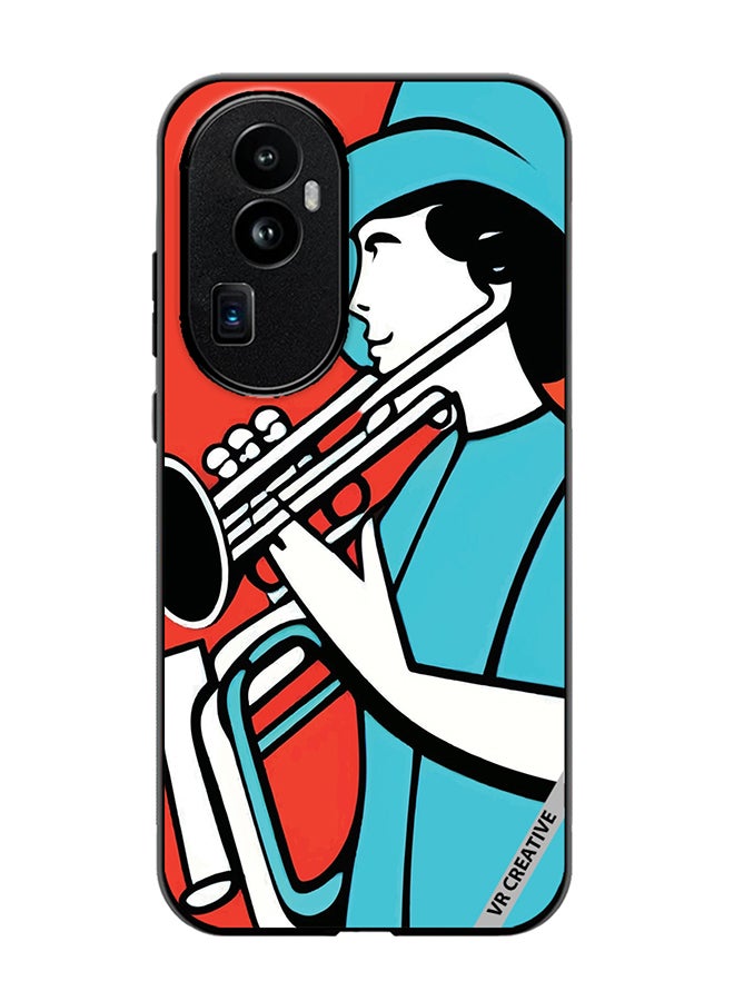 VR CREATIVE Protective Case Cover For Oppo Reno 10 Pro Plus Jazz Trumpeter Recital Design Multicolour - Image 1