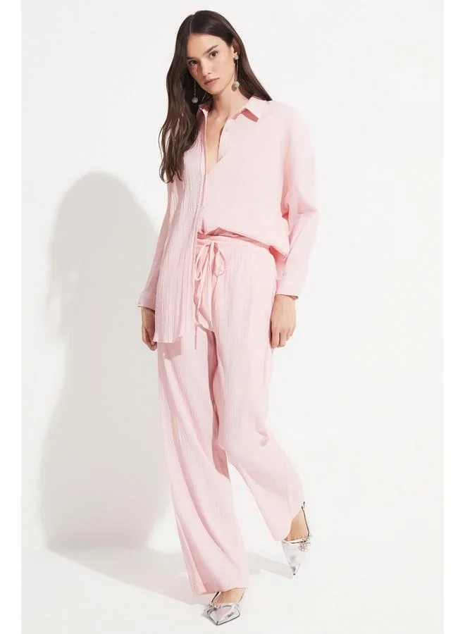 JUNE June Exclusive Basic Cotton Wide Leg Trousers