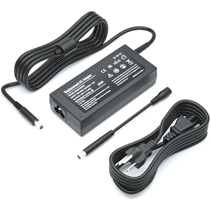 rayihni 65W LAPTOP CHARGER FOR DELL LATITUDE 13 3301 3310 3390 14 3400 3410 3420 3490 15 3500 3510 3520 3590 VOSTRO 13 5301 5390 14 5401 5402 5490 15 3558 3559 - UL LISTED ADAPTER - Image 1