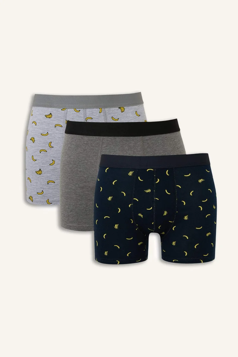 ديفاكتو Regular Fit Fruit Print 3 Piece Boxers