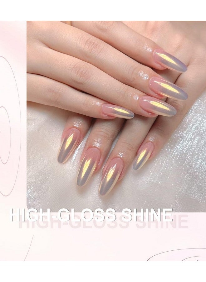 BISHENGYF Pearl Chrome Nail Powder:【Super Mirror Effect】White Pearl Chrome Nail Powder Ice Transparent Aurora Chrome Nail Powder For Nails Art Diy - Image 3