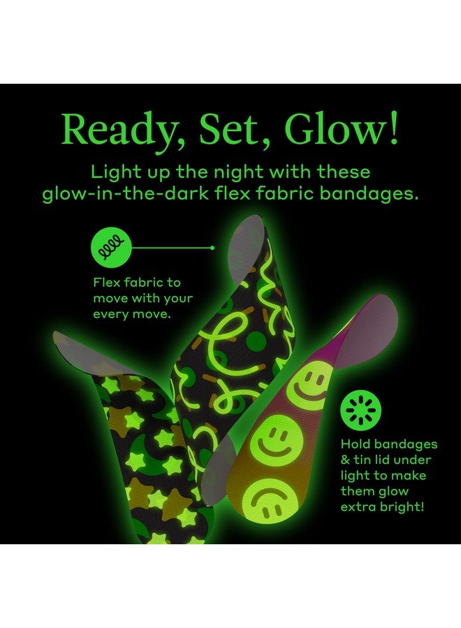 Welly Bandage Glow-in-The-Dark Refill Pack | Adhesive Flexible Fabric Bandages | Assorted Shapes and Patterns for Minor Cuts, Scrapes, and Wounds - 120 Count - Image 3
