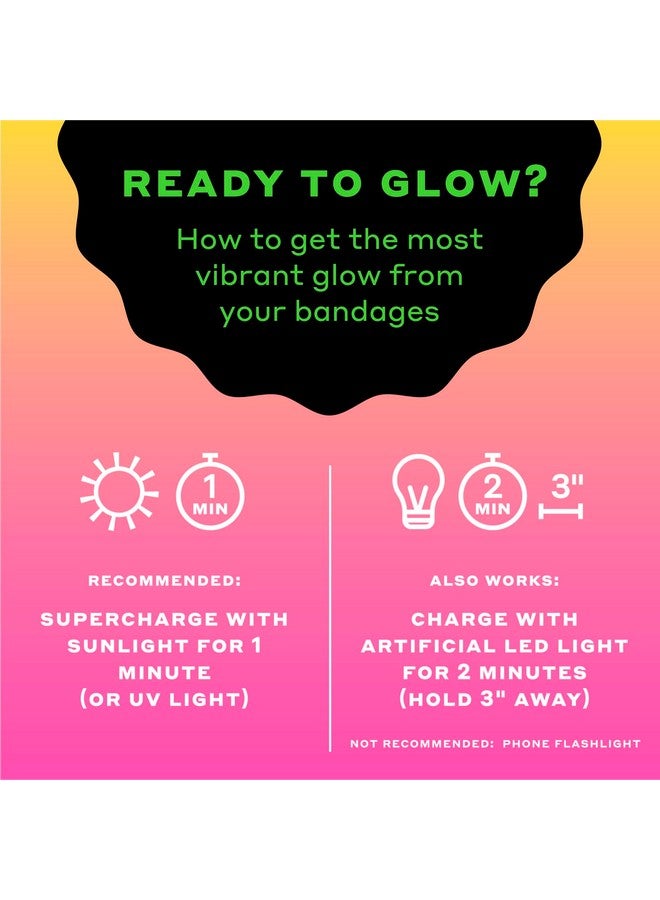 Welly Bandage Glow-in-The-Dark Refill Pack | Adhesive Flexible Fabric Bandages | Assorted Shapes and Patterns for Minor Cuts, Scrapes, and Wounds - 120 Count - Image 2