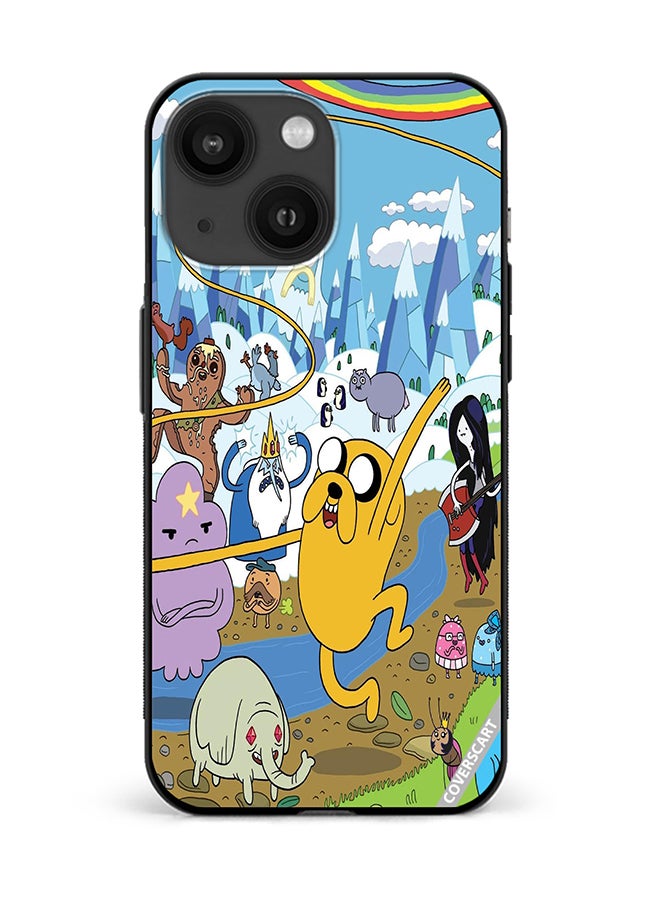 Protective Case Cover For Apple iPhone 13 Adventure Time Design Multicolour