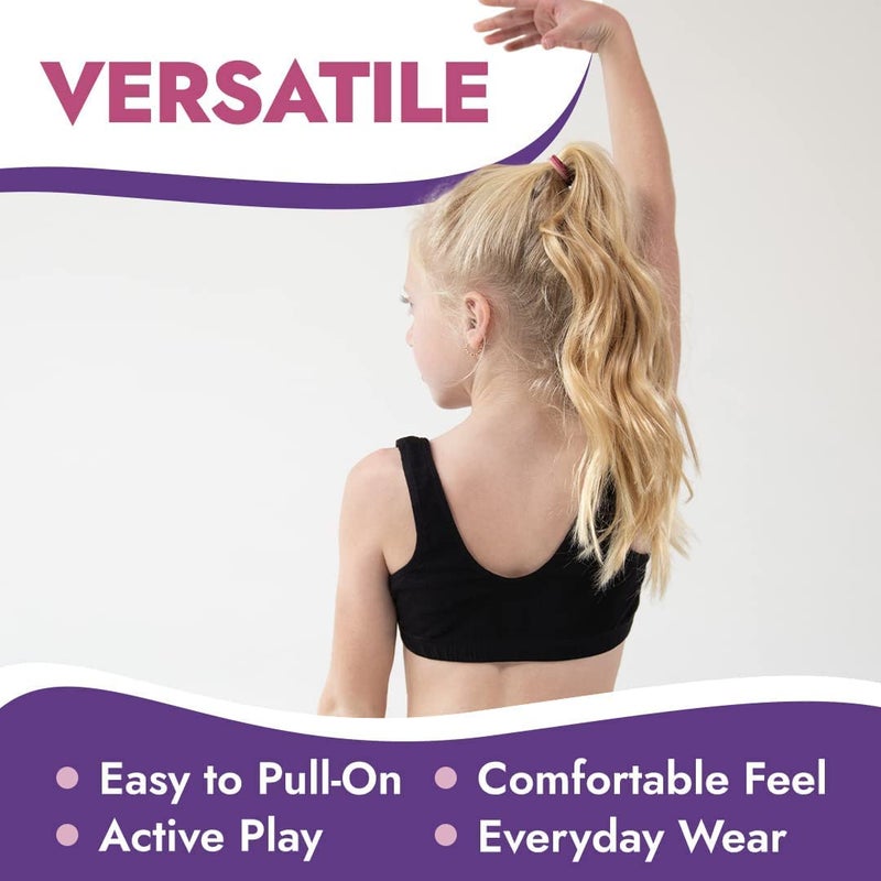 Popular Girls Sports Racerback Bra - Sports Bras 5pk for Teens & Girls - Image 4