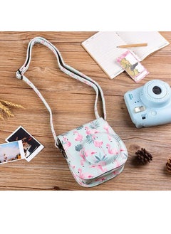 Generic Camera Case for Fujifilm Instax Mini 11/ 9/ 8/8+ Instant Film Camera Vintage Flamingo PU Leather Side with Accessory Pocket and Adjustable Shoulder Strap  - Image 5