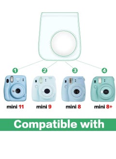 Generic Camera Case for Fujifilm Instax Mini 11/ 9/ 8/8+ Instant Film Camera Vintage Flamingo PU Leather Side with Accessory Pocket and Adjustable Shoulder Strap  - Image 3