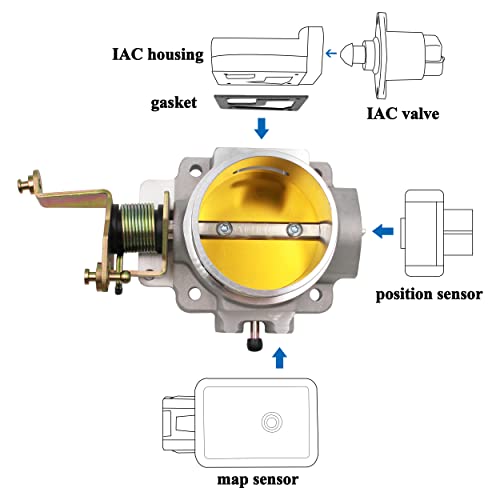 WEST ORGIN 1724 62mm Throttle Body for High Flow Power Plus Series, Replacement for BBK Compatible With 1991-2003 Jeep 4.0L and 1998-2001 Cherokee 4.0L - Image 5