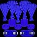YOFOBU 500 PCS Blue Glow Stick Bracelets Necklaces 8 Glowsticks with Connectors Glow in The Dark Party Supplies Light Up Neon Party Favor for Christmas New Year Valentines Day July 4th Gender Reveal - Image 2