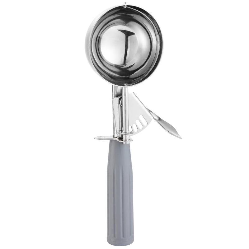 Saebye Portion Scoop - #8 (4 oz) - Disher, Large Cookie Scoop, Food Scoops, Muffin Scoops - Portion Control - 18/8 Stainless Steel, Grey Handle - Image 3