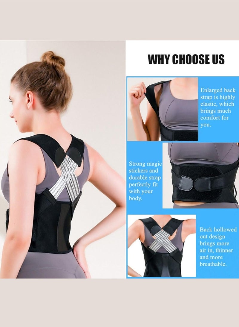 Back Brace and Posture Corrector Back Straightener Belt Back Support Helps Hunchback Correction and Relieve Shoulder Neck Back Pain - Image 2