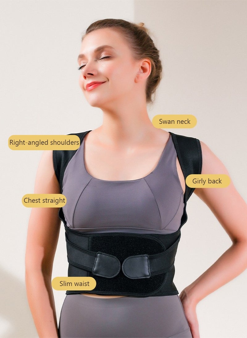 Back Brace and Posture Corrector Back Straightener Belt Back Support Helps Hunchback Correction and Relieve Shoulder Neck Back Pain - Image 3