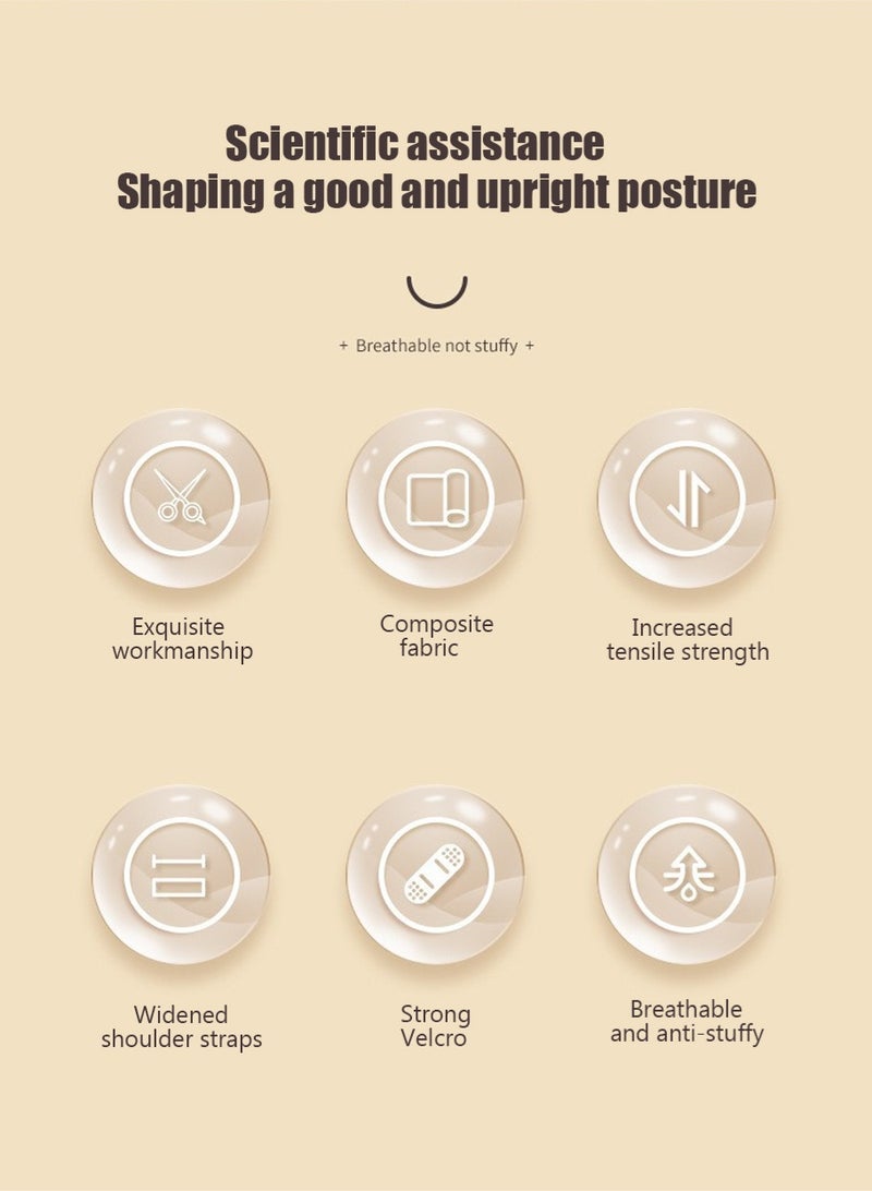 Back Brace and Posture Corrector Back Straightener Belt Back Support Helps Hunchback Correction and Relieve Shoulder Neck Back Pain - Image 4