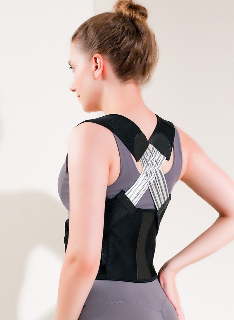 Back Brace and Posture Corrector Back Straightener Belt Back Support Helps Hunchback Correction and Relieve Shoulder Neck Back Pain - Image 1