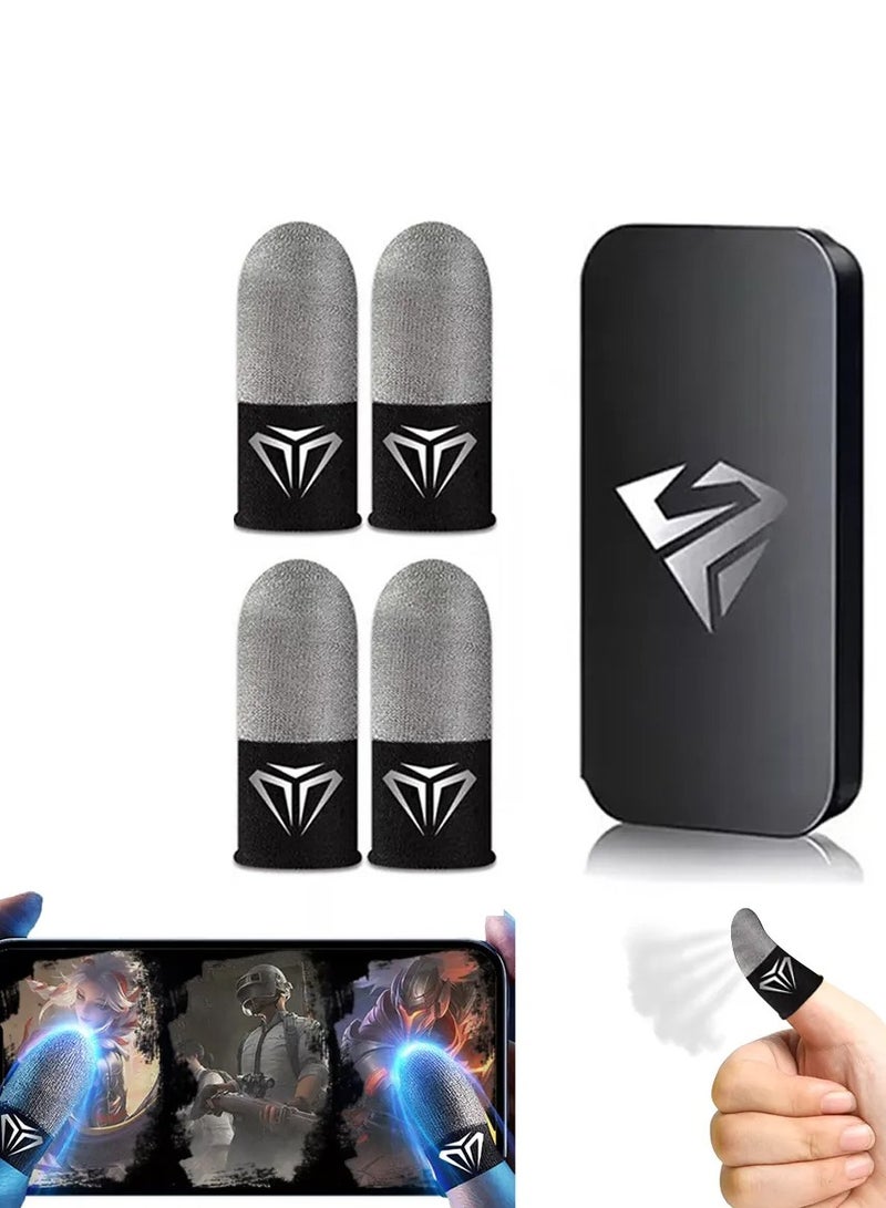 4 Gaming Finger Gloves Paired With A Metal Storage Box  - Image 1