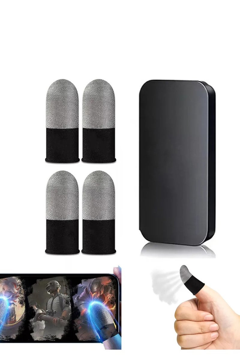 4 Gaming Finger Gloves Paired With A Metal Storage Box - Image 1