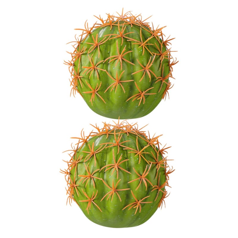 2Pcs Green Artificial Cactus Car Antenna Decor Durable Antenna Ball For Vehicle Roof - Image 2