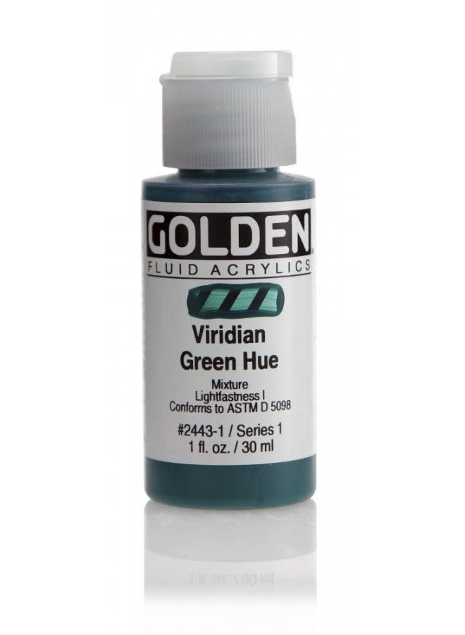 Golden Fluid Acrylic Paint 1 Ounce-Historical Viridian Green Hue - Image 1