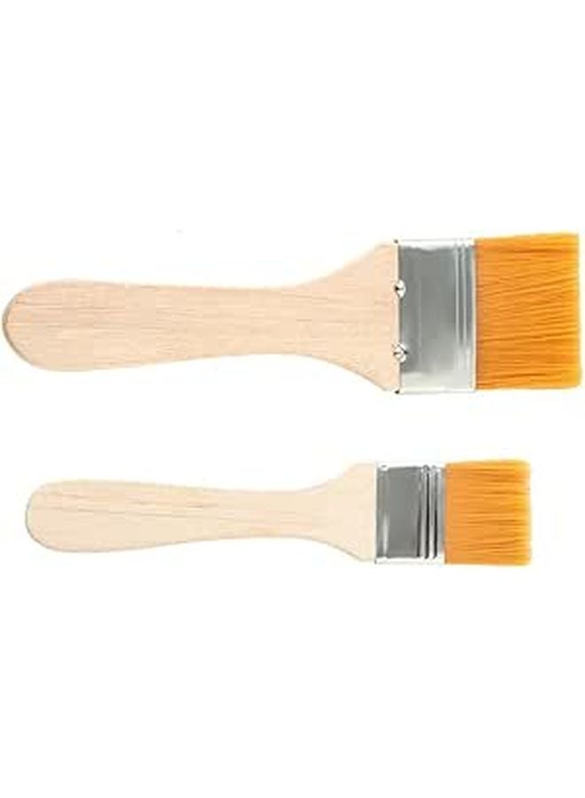 Heat Resistant Nylon Basting Brush Set For Grilling Baking And Kitchen 2 Pieces - Image 1